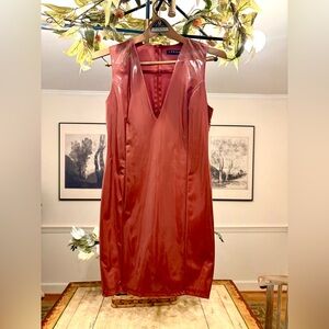 Pink Sleeveless Cefian Latex Dress